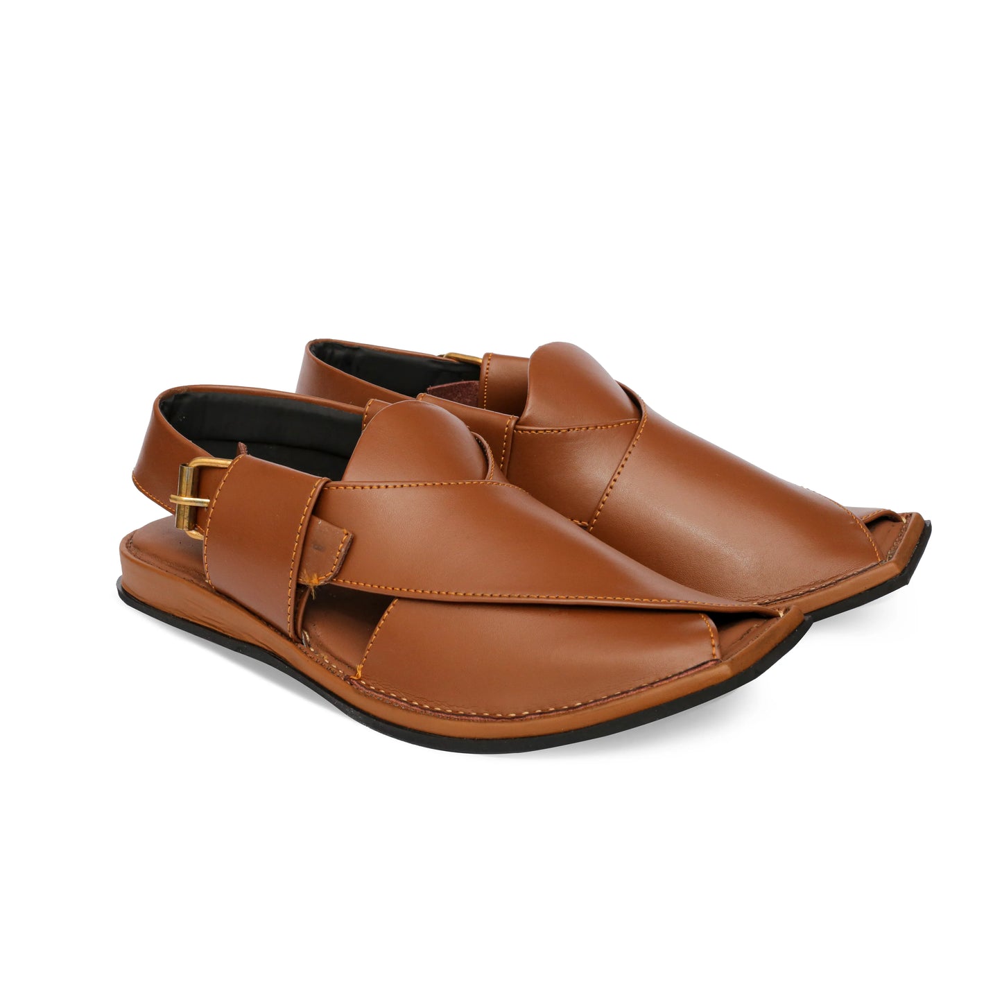 Medicated Brown Leather Peshawari Sandal