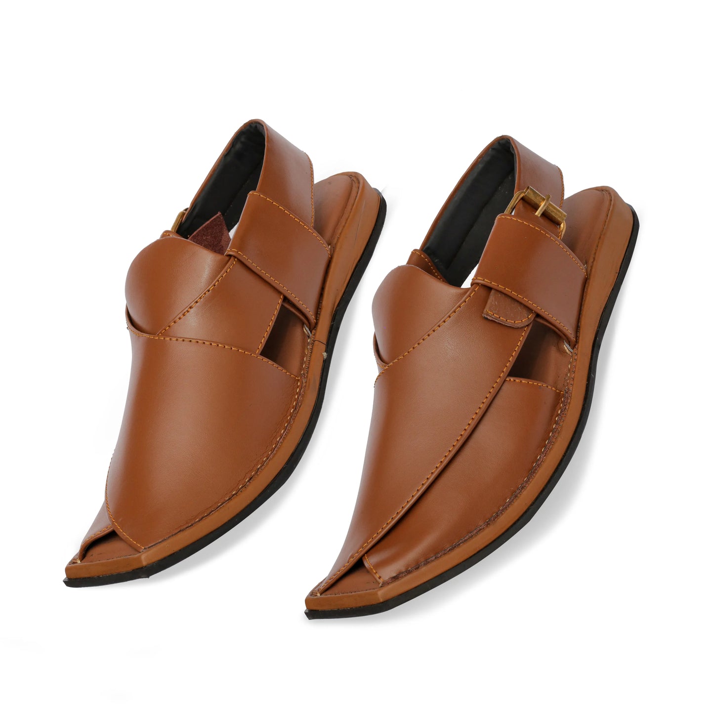 Medicated Brown Leather Peshawari Sandal