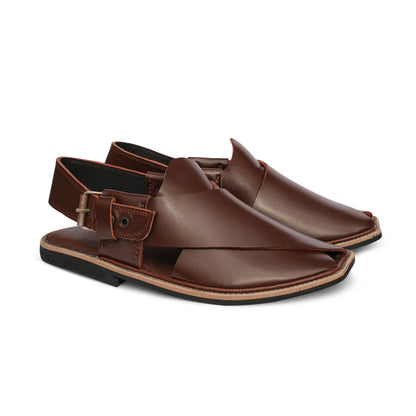 Medicated Single Sole Brown Peshawari Sandal
