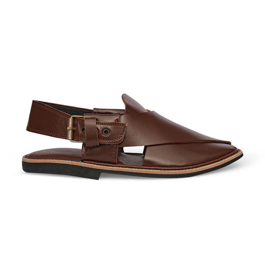 Medicated Single Sole Brown Peshawari Sandal