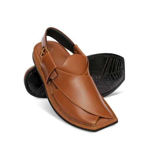 Medicated Brown Leather Peshawari Sandal