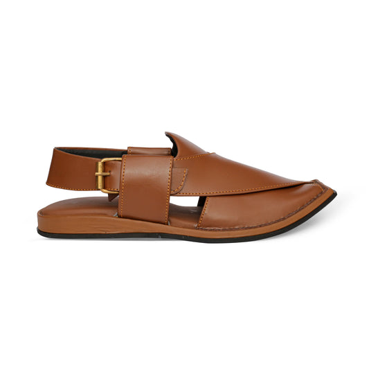 Medicated Brown Leather Peshawari Sandal