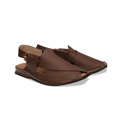 Medicated Brown Leather Peshawari Sandal