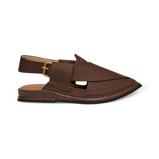 Medicated Brown Leather Peshawari Sandal